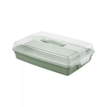 Curver ristkülikukujuline koogikandmise karp 45x29,5x11,1 cm roheline