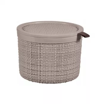 CURVER Jute-korv kaanega ümar 2L Ø17x13cm beež