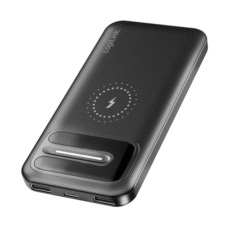LogiLink PA0343RF juhtmevaba akupank 10000 mAh must