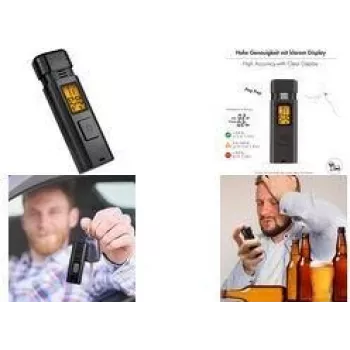 LogiLink alkomeeter LCD-ekraaniga, must