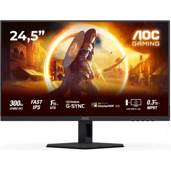 AOC 25G4SRE 24,5 inch Full HD IPS mängumonitor, 180Hz, 0,5ms, DisplayHDR 400, FreeSync Premium, reguleeritava kõrgusega monitor AOC 25G4SRE