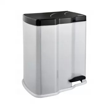 KEEEPER Prügikast jäätmete sorteerimiseks 7+15L Gunnar 39,5x29x43,5cm Helehõbedane