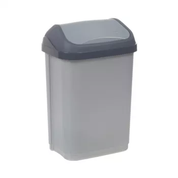 KEEEPER Swantje 10L prügikast pöörleva kaanega, hele hõbedane, 25,5x19x38cm
