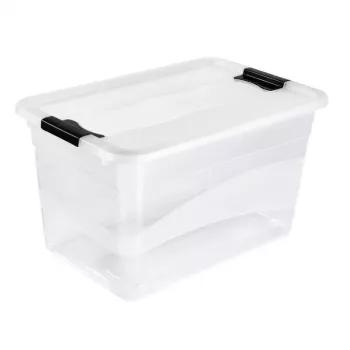 keeeper Crystalbox Cornelia 52L läbipaistev hoiukarp klõpsuga kaanega