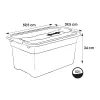keeeper Crystalbox Cornelia 52L läbipaistev hoiukarp klõpsuga kaanega
