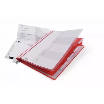 DURABLE 255503 tavaline vaatekaust A4 punane läbipaistva esikaanega