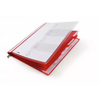 DURABLE 255503 tavaline vaatekaust A4 punane läbipaistva esikaanega