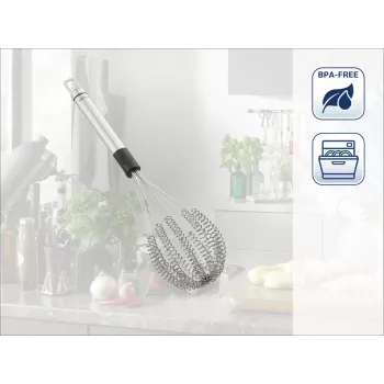 LEIFHEIT Speed Quirl M käsitsi vispel, roostevaba teras, valge/hall, 26 cm