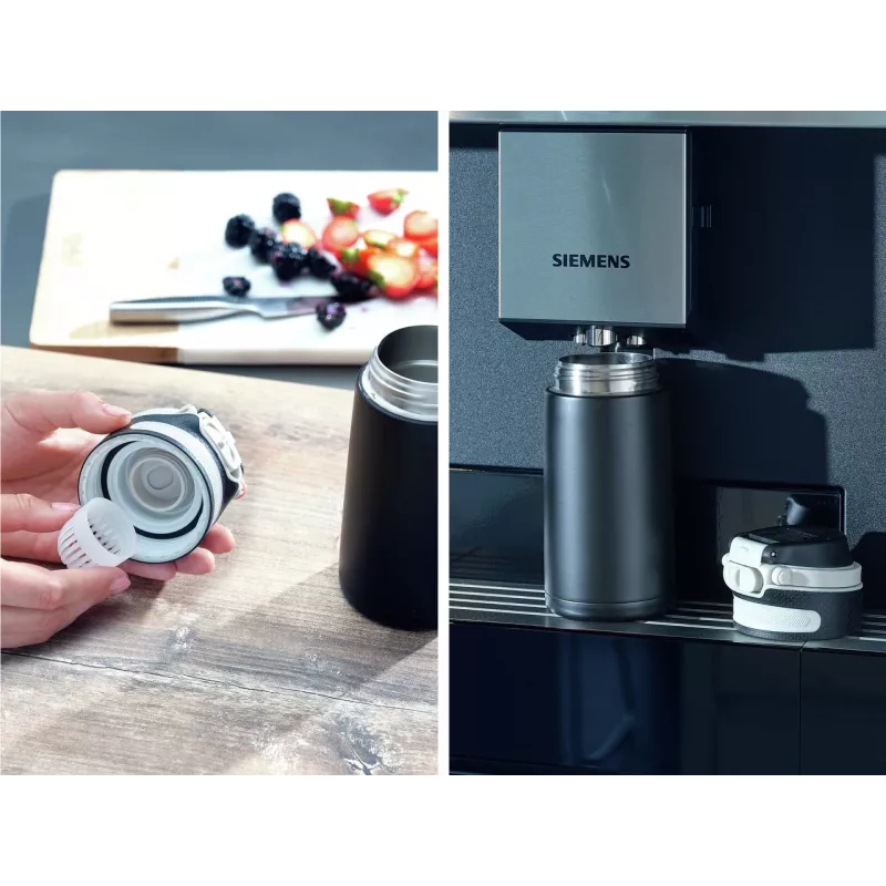 LEIFHEIT Thermo Mug Flip 350 ml must vaakumisoleeritud reisikruus klapiga kaane ja 360° joogiavaga