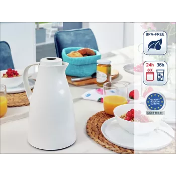 LEIFHEIT Thermos Harmonic White vaakumisoleeritud termospudel, 1 L