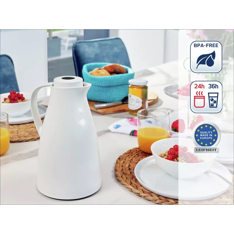 LEIFHEIT Thermos Harmonic White vaakumisoleeritud termospudel, 1 L