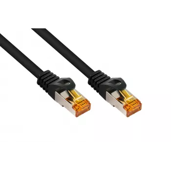Kabelmeister RJ45 patch-kaabel Cat.7 toorkaabel, väga paindlik TPE-kate, halogeenivaba, must, 0,5 m