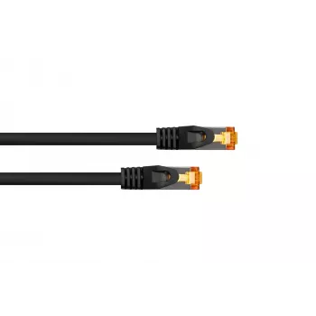 Kabelmeister RJ45 patch-kaabel Cat.7 toorkaabel, väga paindlik TPE-kate, halogeenivaba, must, 0,5 m