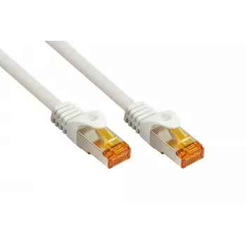KABELMEISTER Cat.7 S/FTP paigalduskaabel, 0,15m, valge, halogeenivaba TPE-ümbris, 10 Gbps