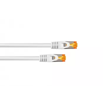 KABELMEISTER Cat.7 S/FTP paigalduskaabel, 0,15m, valge, halogeenivaba TPE-ümbris, 10 Gbps