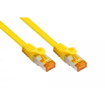 KABELMEISTER Cat.7 S/FTP patchkaabel, RJ45, TPE-kate, halogeenivaba, kollane, 1m