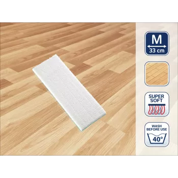 LEIFHEIT Picobello M Super Soft Mikrofiibrist Moppimispea Varuosa, 33 cm, Valge/Türkiissinine