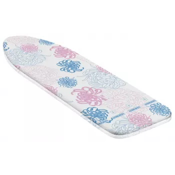 LEIFHEIT Cotton Classic S triikimislaua kate 112x34 cm, 100% puuvill, vahust polsterdus, pingutusnööriga kinnitus, sinine/valge muster