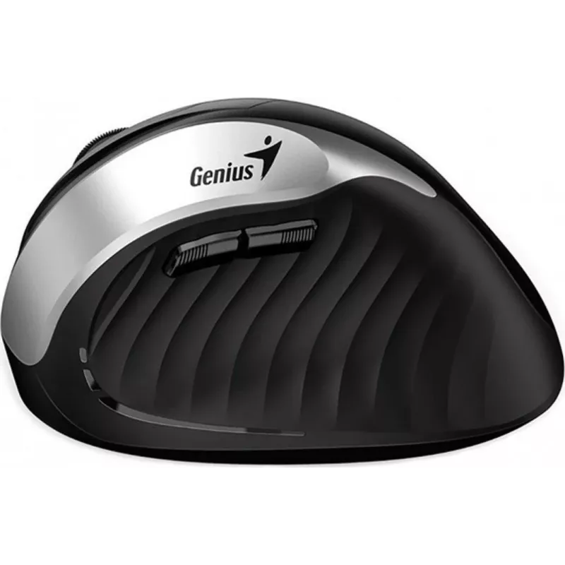 UNITEK Genius Ergo 8250S juhtmevaba ergonoomiline hiir, 1600 DPI, must-hõbedane