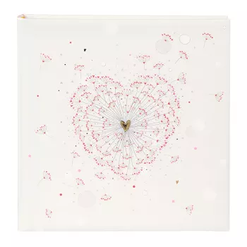 Goldbuch Golden Heart pulmafotoalbum 30x31 cm, 60 valget lehte, kullafooliumist südamed 08 062