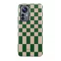 iLike Xiaomi 12 Pro Burga Ivy League Tough Case - kahekihiline hübriidkaitse, geomeetriline roheline/valge/kuldne disain