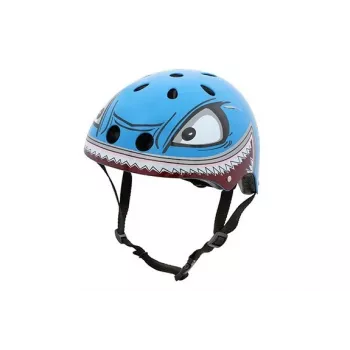 Hornit Shark laste jalgrattakiiver LED-tulega, sinine/hall, 48-53 cm