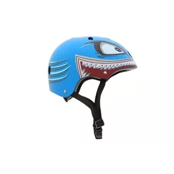 Hornit Shark laste jalgrattakiiver LED-tulega, sinine/hall, 48-53 cm
