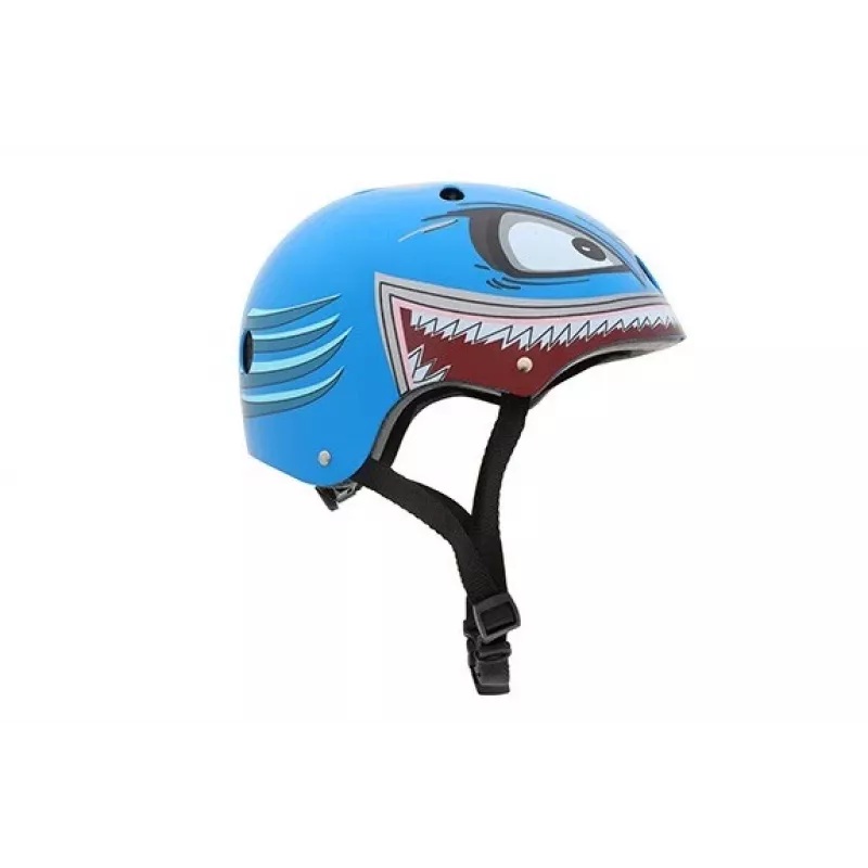 Hornit Shark laste jalgrattakiiver LED-tulega, sinine/hall, 48-53 cm