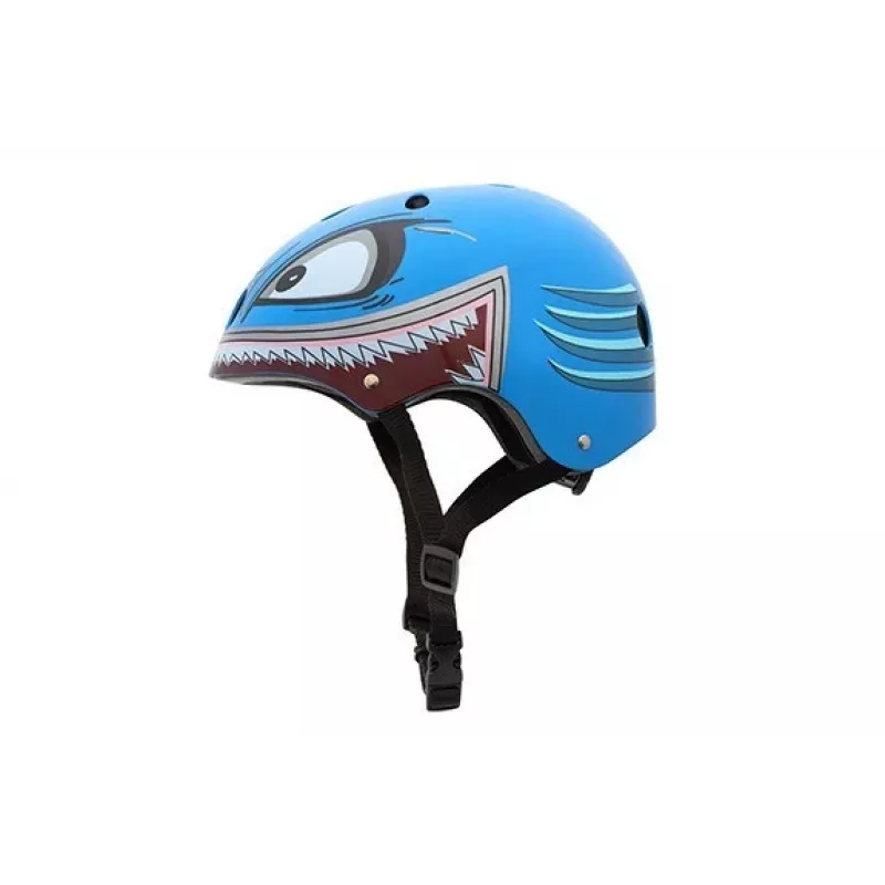 Hornit Shark laste jalgrattakiiver LED-tulega, sinine/hall, 48-53 cm