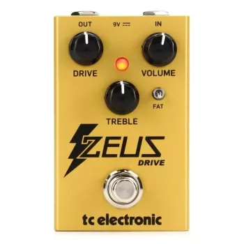 TC Electronic Zeus Drive Overdrive Pedal - analoog Klon Centaur inspireeritud skeem, True Bypass, kompaktne die-cast metallkorpus, 9V DC