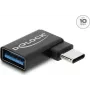 Delock USB 10 Gbps USB Type-C™ isane USB Type-A emase adapter, vasakule nurga all