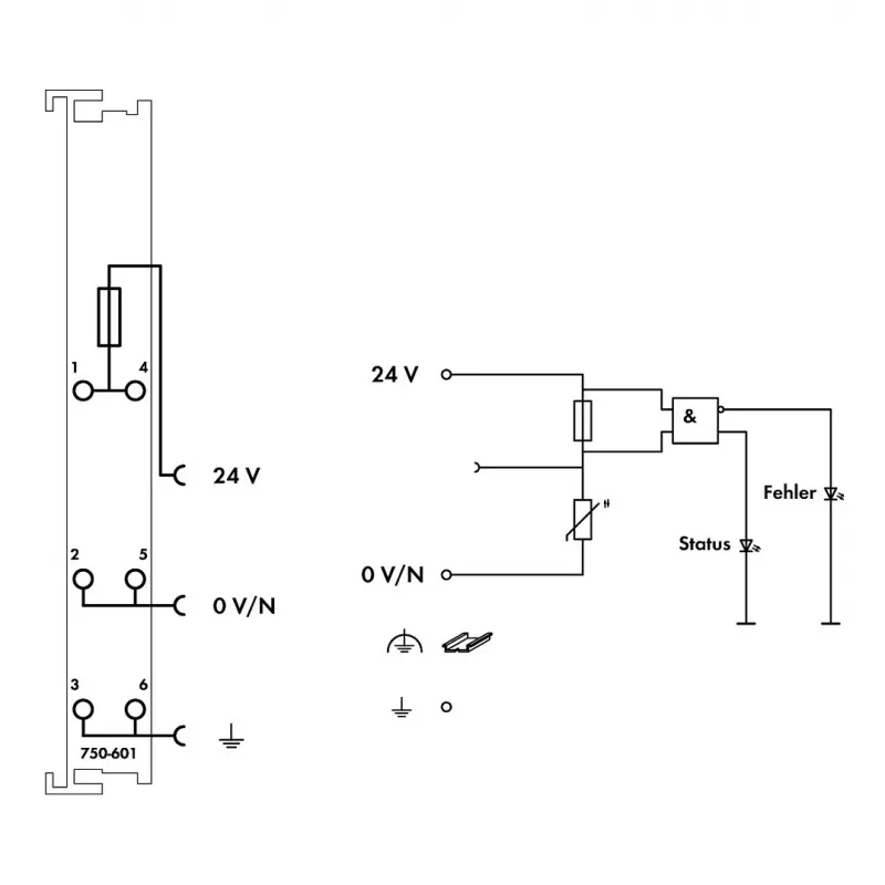 WAGO 750-601 digitaalväljundmoodul 24VDC 2-kanaliline M12 IP20