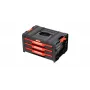QBRICK SYSTEM PRO DRAWER 3 Tööriistakast 2.0 Basic Modulaarne Hoiuüksus 3 Madala Sahtliga, Must/Punane, Metallist Siinid, 15kg Kogukoormus
