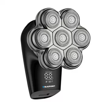 Blaupunkt MSH601 pöörlev pardel 3 peaga märg- ja kuivhabemeajamisaparaat pop-up trimmiga, LED-aku indikaator, reisilukk, IPX7 veekindel, 60 min juhtmeta tööaeg, must/hõbedane