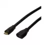 LogiLink CU0121 USB 2.0 Micro-B isane Micro-B emase pikenduskaabel, 1 m, must