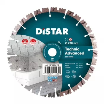 DISTAR TECHNIC ADVANCED teemantlõiketera 232 x 2,6/1,8 x 12 x 22,23 mm