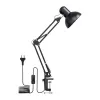 LEPRO 3100027-EU LED laualamp USB laadimisportiga, 5 värvustemperatuuri, 7 heledustaset, puutejuhtimine, taimer, painduv vars, silmasõbralik, must