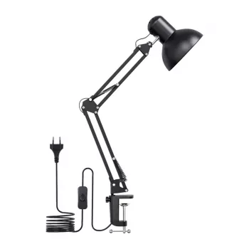 LEPRO 3100027-EU LED laualamp USB laadimisportiga, 5 värvustemperatuuri, 7 heledustaset, puutejuhtimine, taimer, painduv vars, silmasõbralik, must