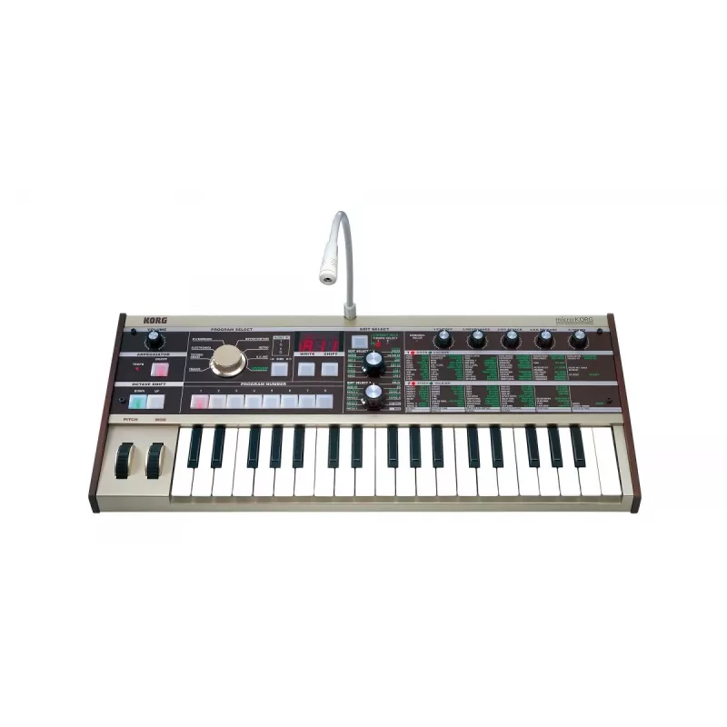 Korg microKORG analoogmodelleeriv süntesaator 37 miniklahviga ja vokooderiga, hall