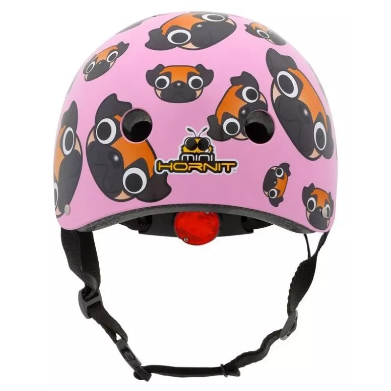 Hornit Pug laste jalgrattakiiver LED-tuledega - roosa, 48-53 cm PUS806