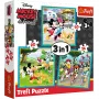 Trefl 3-in-1 Mickey Mouse and Friends puslesett - 20, 36, 50 tükki