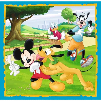 Trefl 3-in-1 Mickey Mouse and Friends puslesett - 20, 36, 50 tükki