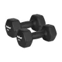 REBEL ACTIVE malmist neopreeniga kuuskant-hantlite komplekt 2x8kg, tumehall