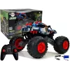 LEAN TOYS 9023 Dinosaurus kaugjuhitav maastikuauto suurte ratastega 2.4G – 1:16 mõõtkavas 4WD off-road RC sõiduk, roheline/pruun