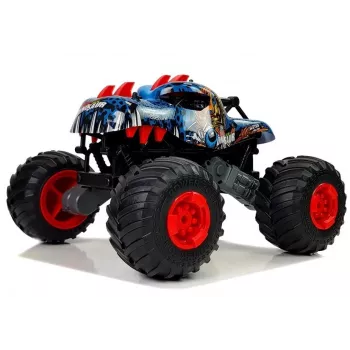 LEAN TOYS 9023 Dinosaurus kaugjuhitav maastikuauto suurte ratastega 2.4G – 1:16 mõõtkavas 4WD off-road RC sõiduk, roheline/pruun