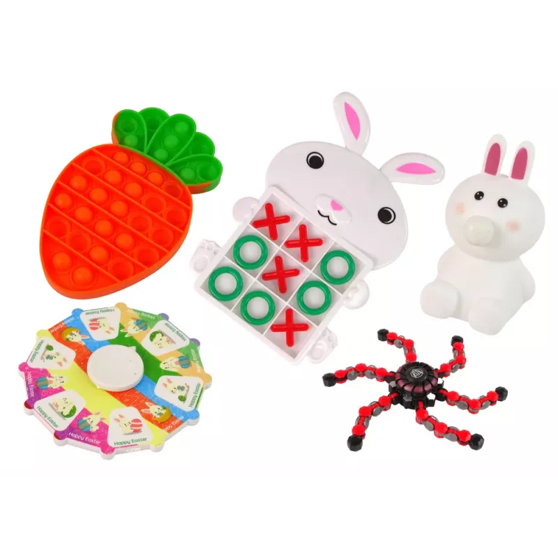 LEAN TOYS Lihavõtte näpitsemänguasjad Antistress mänguasjade komplekt 24 elementi
