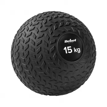 Rebel Active Slam Ball 15 kg 23 cm must - Meditsiinipall jõu- ja taastusravi harjutusteks