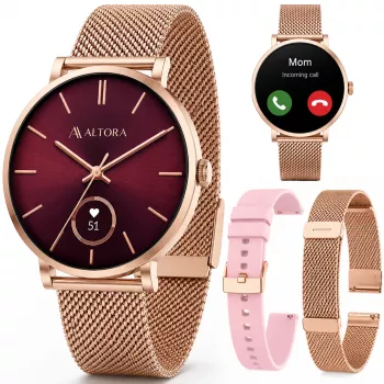 3MK PROTECTION Nutikell Altora Vivid Lady – AMOLED, pulsisagedus, SpO2, IP68, roosa silikoonrihm
