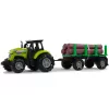 LEAN TOYS roheline traktor koos palgiveokäruga ja heliefektidega