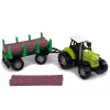 LEAN TOYS roheline traktor koos palgiveokäruga ja heliefektidega